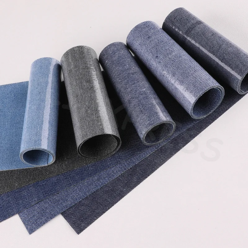 For Jeans Jackets Pants Stickers DIY Applique Badge Wholesale Clothes Repair Iron On Denim Clothing Patches Rectangle Big Patch