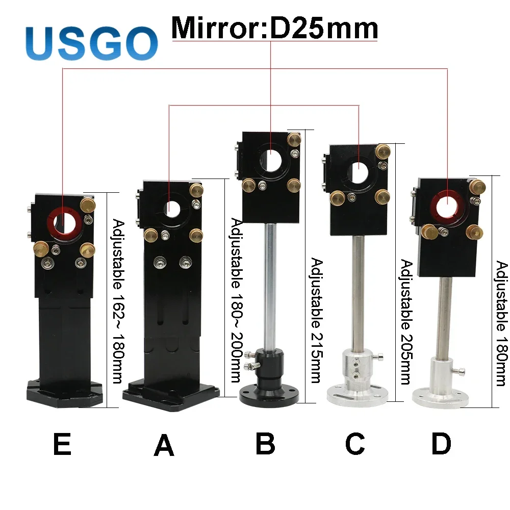 usgo-co2レーザー部品-25mm径反射ミラー用、一体型ブラケット（初回ミラーマウント）