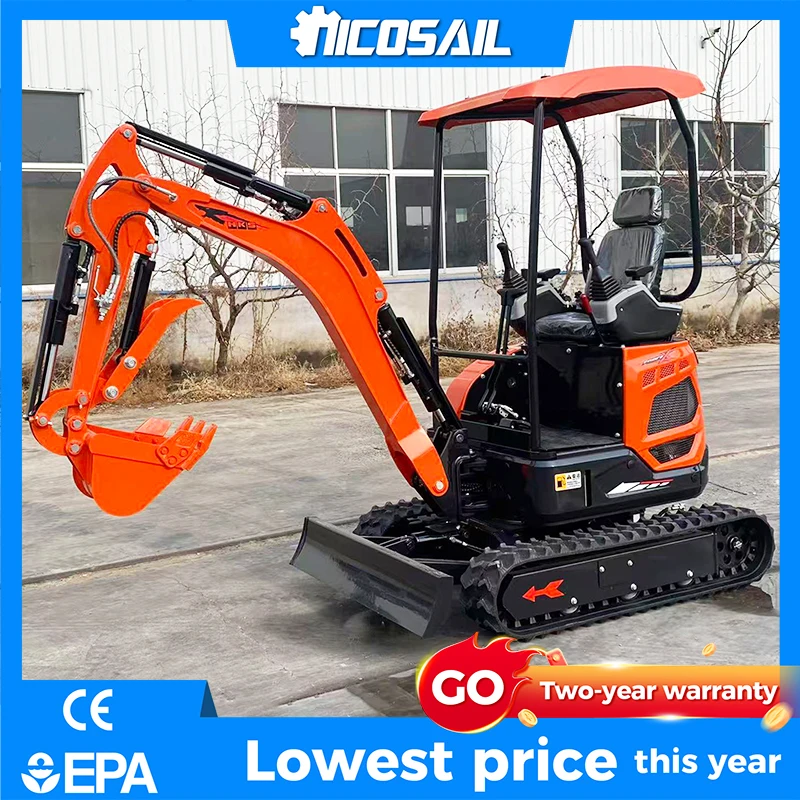 

Zero Tail Mini Excavators 1.8ton EPA Kubota Engine Mini Digger Farm Small Excavator 2 Tons Mini Excavator Machine