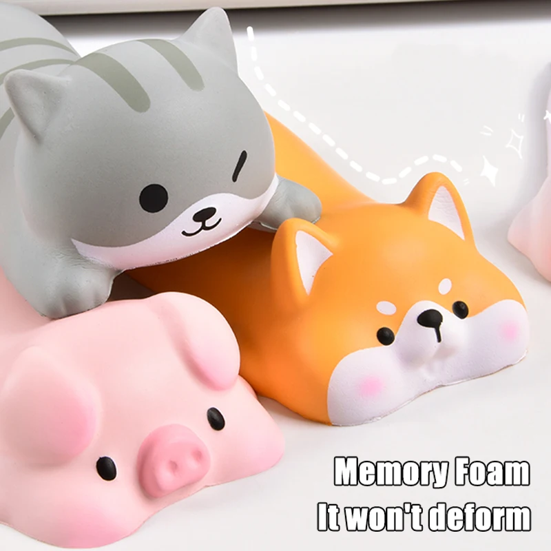 Simpatico animale da polso mouse pad supporto per le mani cuscino bracciolo ergonomia memory foam per computer desktop PC portatile maiale, gatto, giocattoli per cani