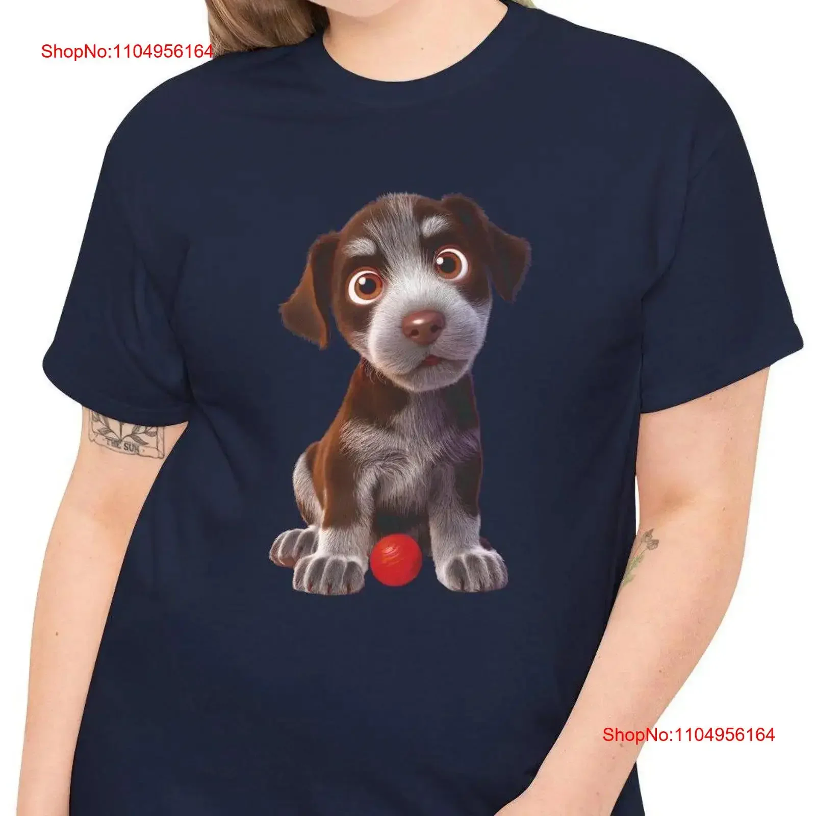 

Puppy Love T Shirt Dog Lover Cute Pet Animal Canine Ball Play Top Kawaii vintage Washed Unisex graphic Casual homme Slightly