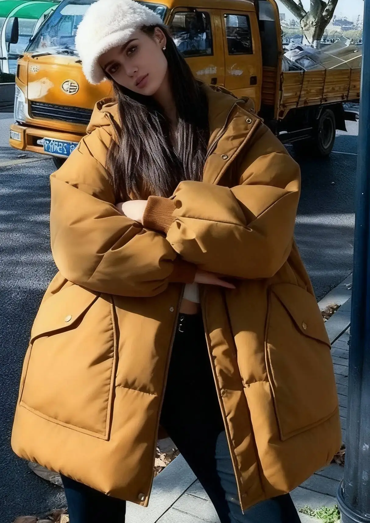 

Женские уличные осенние парки с вельветовой подкладкой в рубчик, пушистые, консервативные, для студентов колледжа, удобные, прочные, мягкие, нежные, нежные