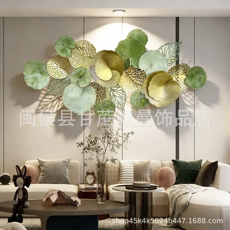 Modern Light Luxury Metal Wrought Iron Wall Art Decor for Living Room Sofa Entrance Background Wall Hanging Modern Simplicity