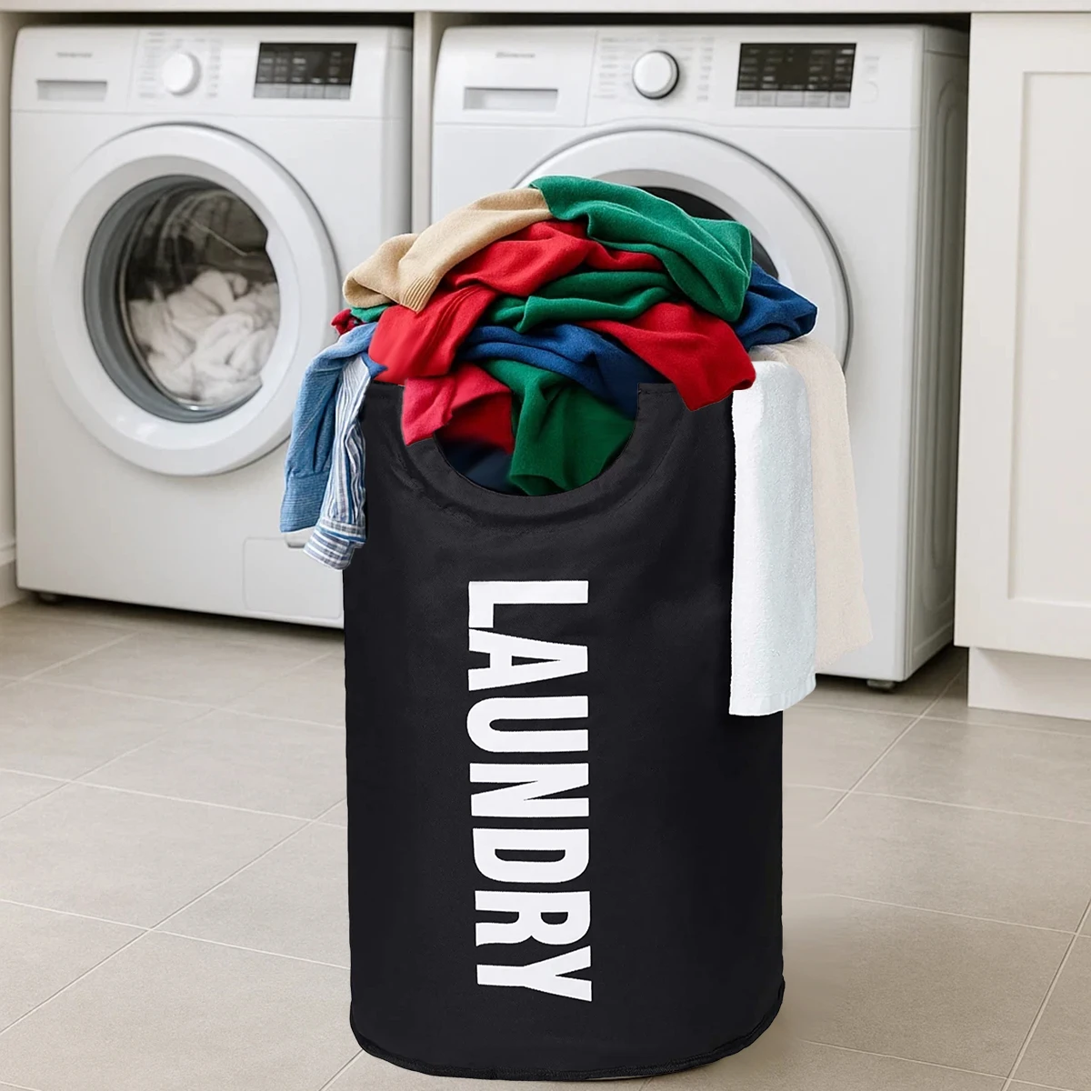 منزل جديد سعة كبيرة صندوق تخزين ملابس حقيبة أكسفورد القماش حقيبة الغسيل مقبض دائري سلة تخزين الغسيل القذرة