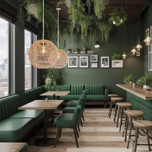 

Индивидуальные европейские легкие роскошные зеленые кожаные скамейки для ресторана из искусственной кожи для кафе, кафе, кафе