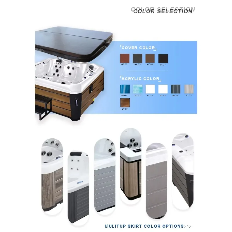 FL 2026 New Outdoor Hot Tub Acrylic Massage Heated Whirlpool Digital Control Energy Saving 4-6 Person Manufacturer Hotel