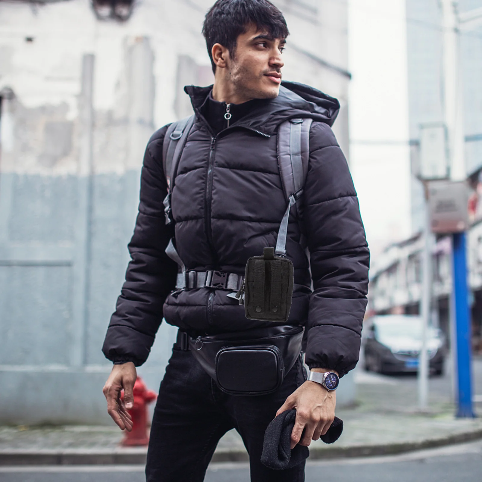 

Simple Design Waist Bag Water Resistant Nylon Fanny Pack for Outdoor Activities Sports Travel Storage Pouch for Phone Keys Cards