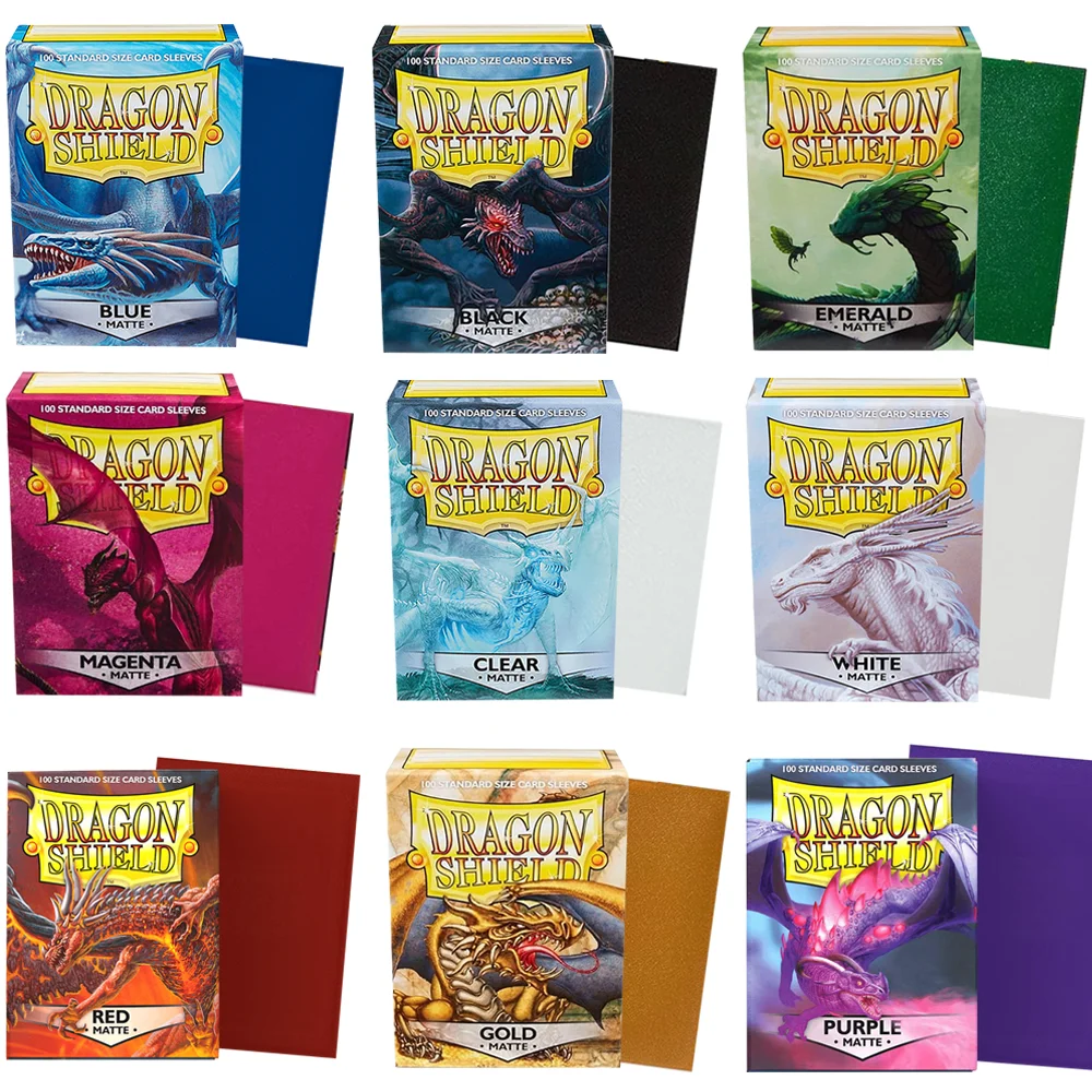 

100PCS 66*91mm Dragon Shield Multicolor Matte Cards Sleeves Protector for PKM/Star Cards/Sport/PTCG Board Games Collect Gifts