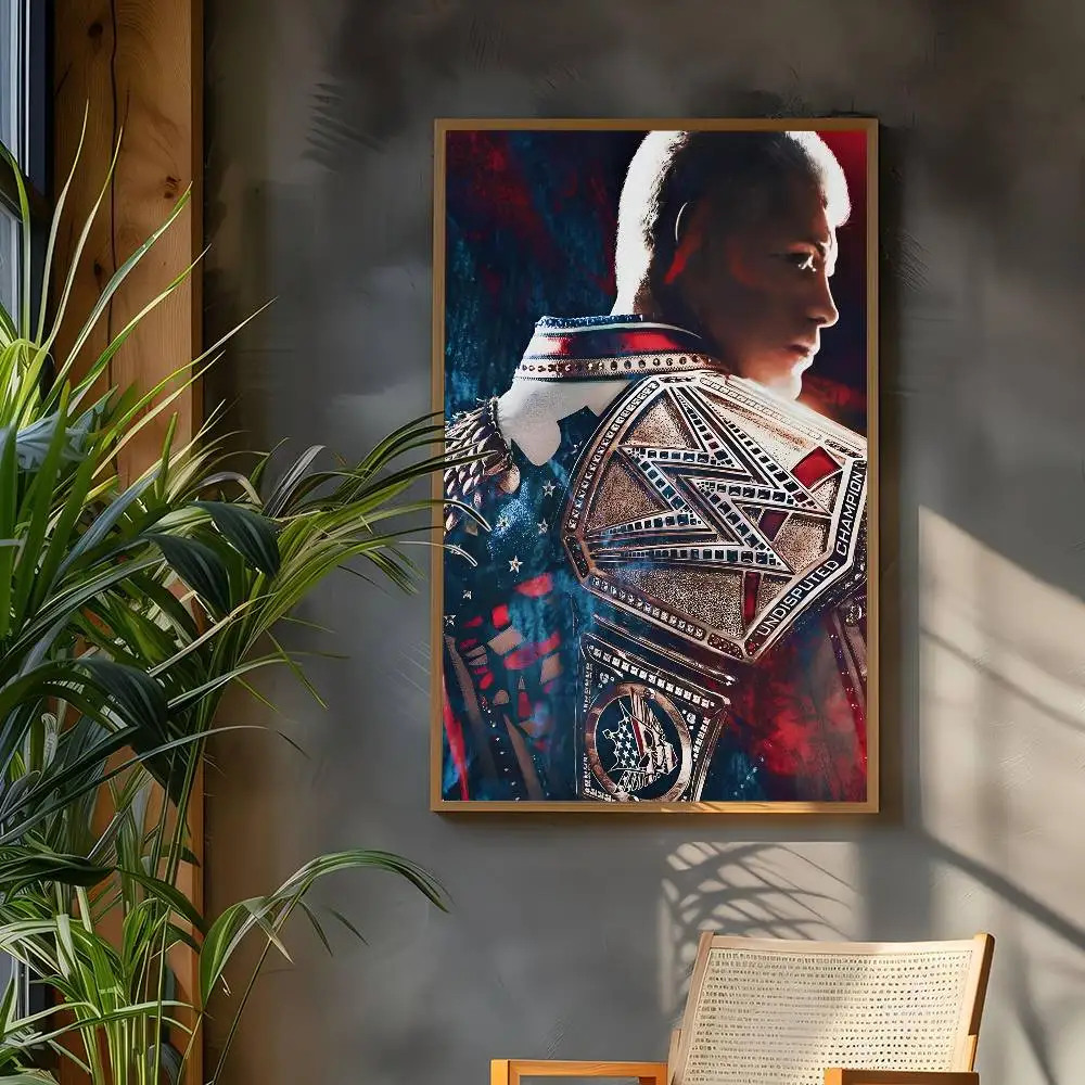 Wwe Game C- Cody R-Rhodes ملصقات عتيقة ورق أبيض لاصق يطبع ملصقات فنية ملصقات جدار