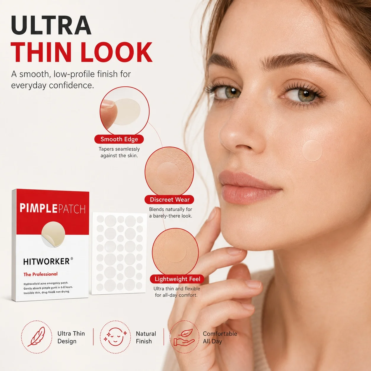 Hydrocolloid Acne Patches 720 Patch — High-quality invisible acne patches/skin-toned concealer. Cleanses pores, covers blemishes