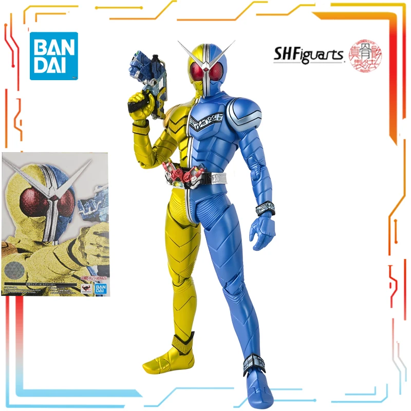 Bandai Original S. H. Figuarts (True Bone Carvings) Serie Kamen Rider Double Rider Anime Actionfigur Spielzeugmodell Geschenke für Jungen