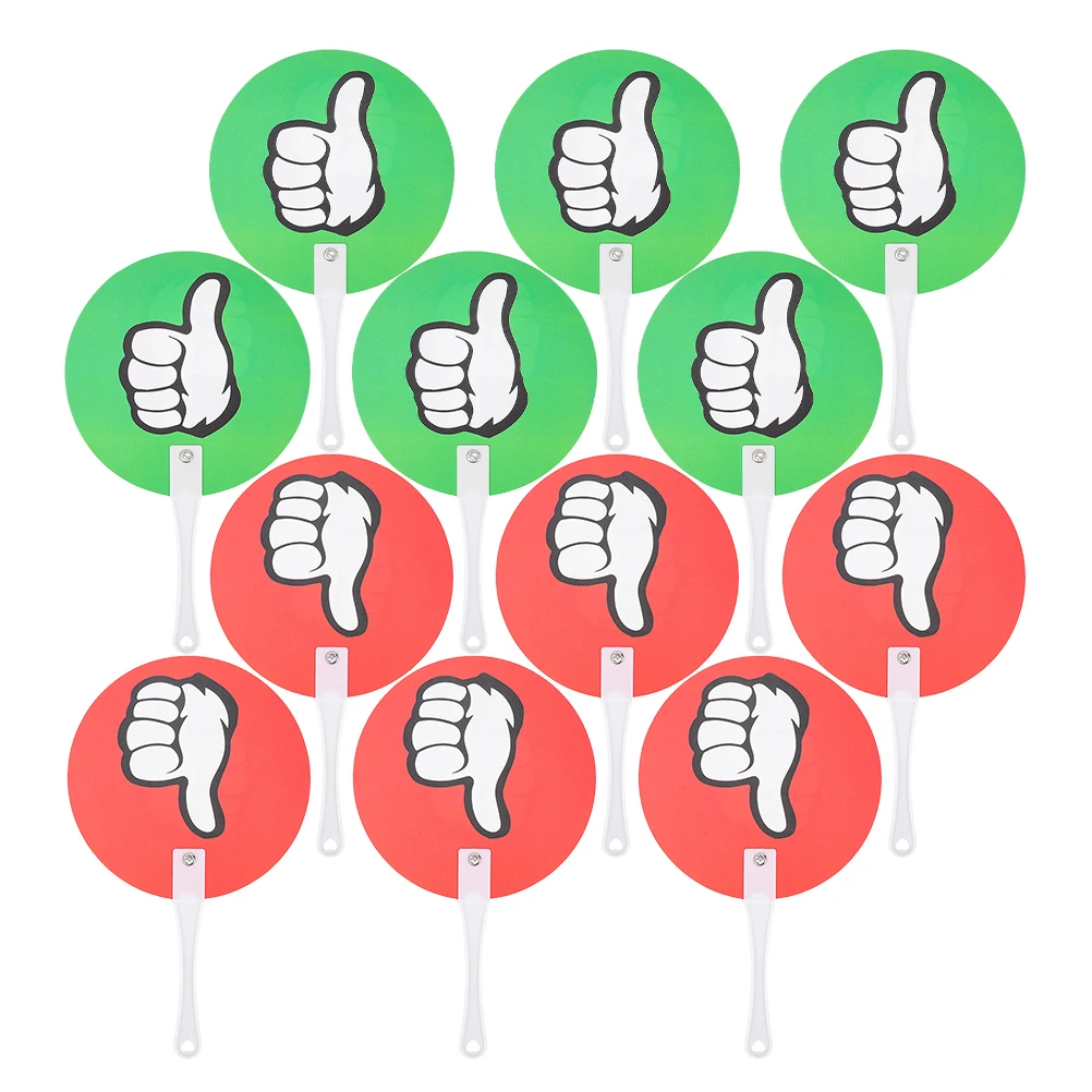 

12pcs Classroom Interactive Supplies Plastic Answer Paddle Green Red True False Dualsided Portable Teaching Equipment Feedback