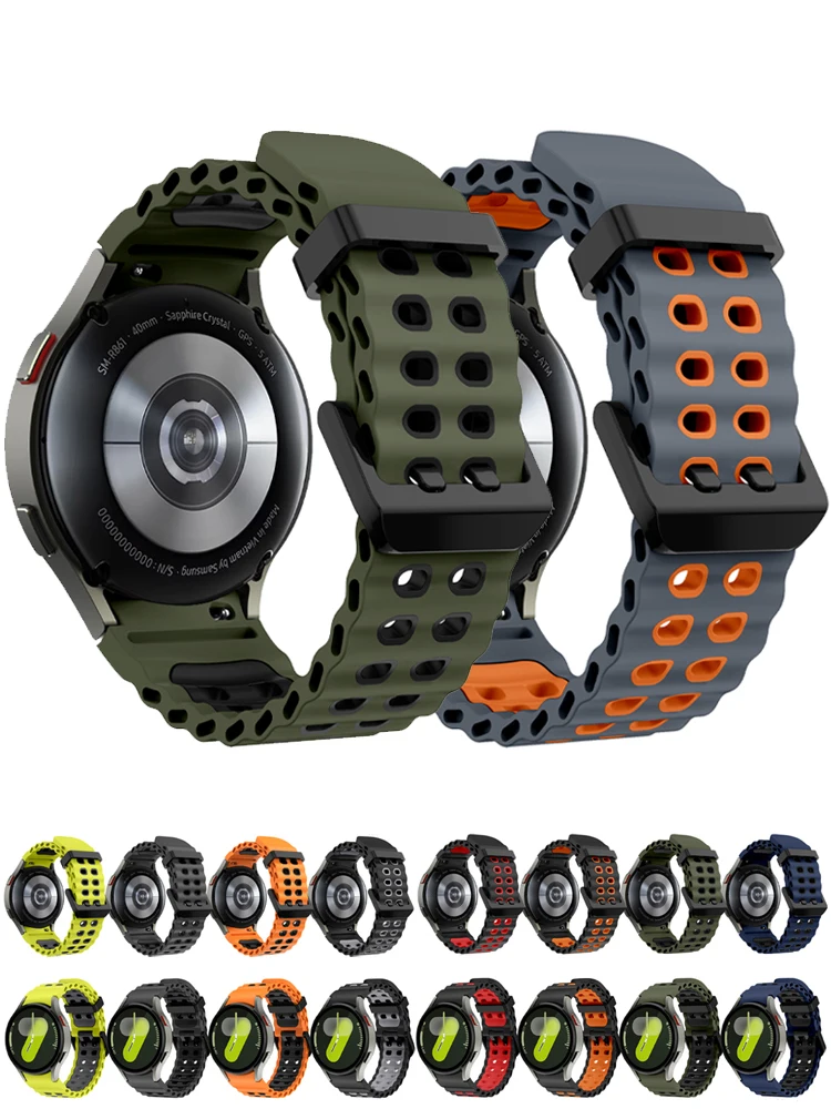 2 Pack Bands for Samsung Galaxy Watch 7/FE/6 4 Classic/5 Pro 40 44mm Marine Sport Bracelet correa Galaxy Watch Ultra 47mm Straps