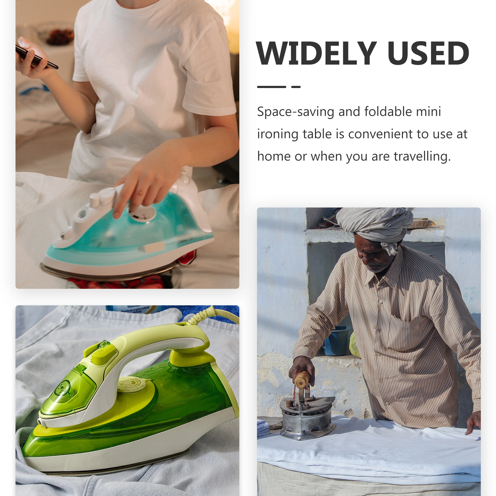 

Folding Mini Board Small Portable Stool For Home Thickened Stable Support Space-Saving Tabletop Rack Clothes Ironing Tool