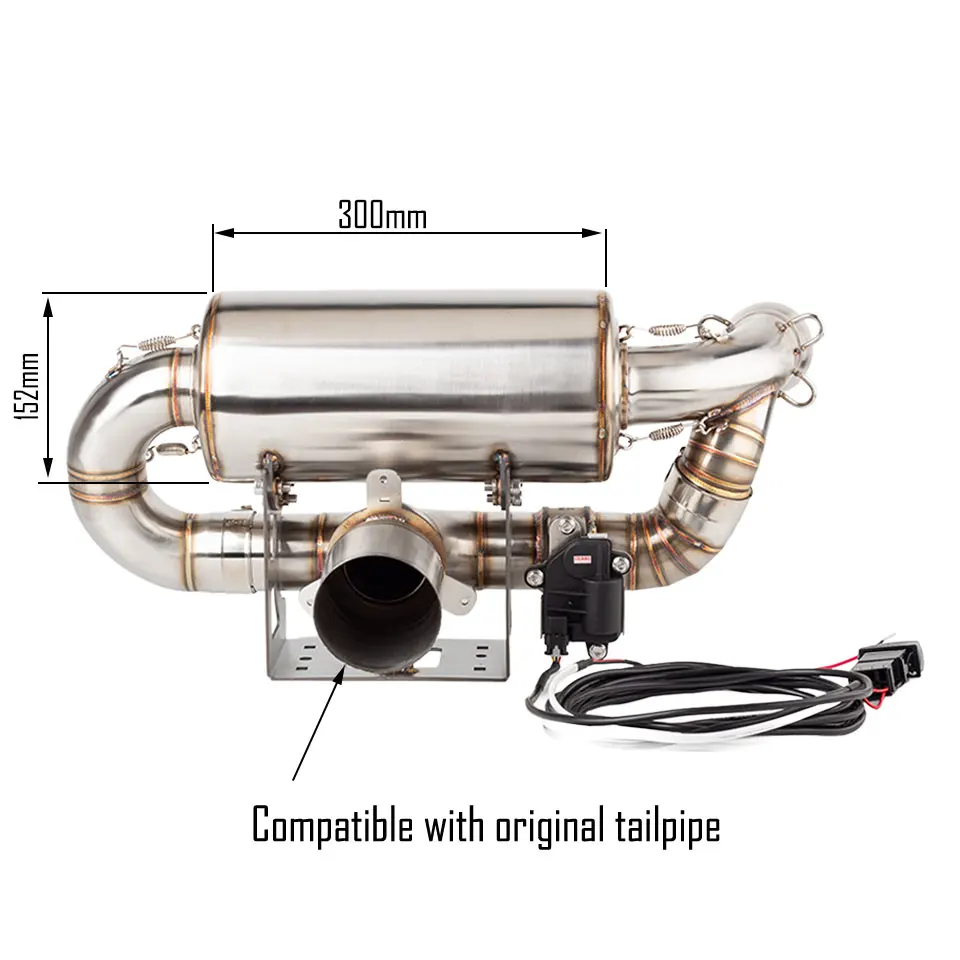 Motorcycle UTV exhaust muffler for Can Am Maverick X3 Turbo R & RR Max X3 Turbo Maverick X3 exhaust with valve Muffler 2017-2025