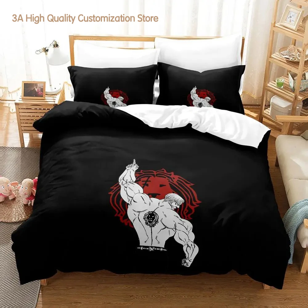 

Escanor The Seven Deadly Sins Bedding Set Single Twin Full Queen King Size Bed Set Adult Boys Bedroom Duvetcover Sets 3D Anime