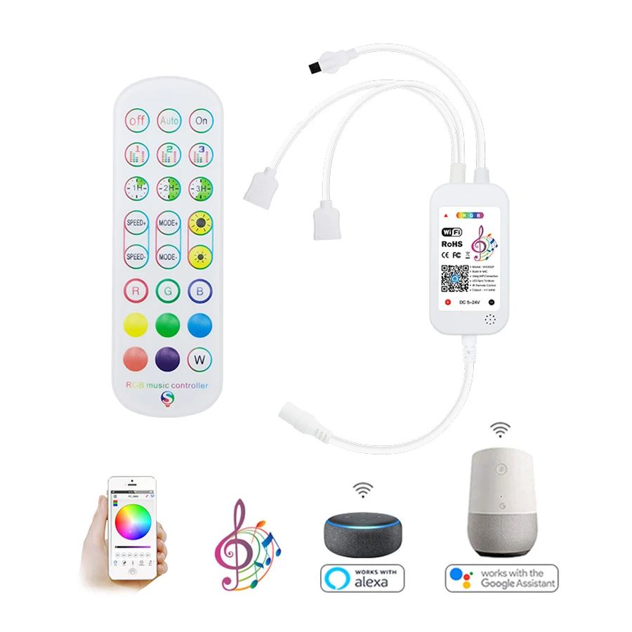 Tuya Smart Life WIFI Controller / Bluetooth DC 12V Smart Accessory Not Waterproof for RGB LED Strip COB LED Light 2835/5050