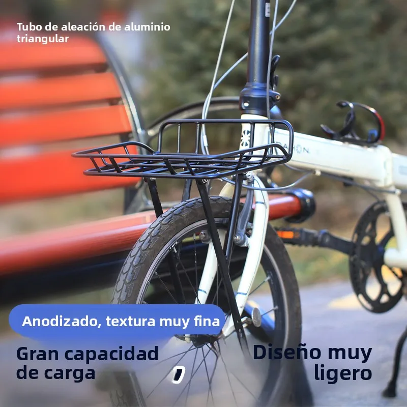 Canasta Delantera Integrada de Aleación de Aluminio de 20 Pulgadas DAHON, Canasta de Bicicleta Plegable Ligera para Uso Depor...