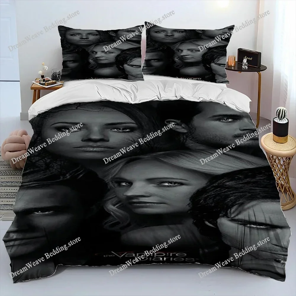 3D Print Movie The Vampire Diaries Bedding Set Boys Twin Queen King Size Duvet Cover Pillowcase Bed boys Adult Luxury Gift