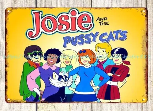 

Металлический жестяной знак Josie and the Pussycat, табличка для магазинов home design Store 1971