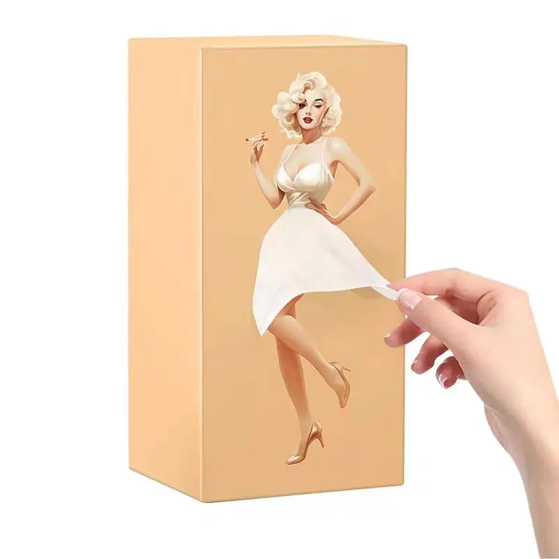Advanced Flying Skirt Tissue Box Living Room Light Luxury Creative Style Home Tea Table Desktop Napkin Storage Box