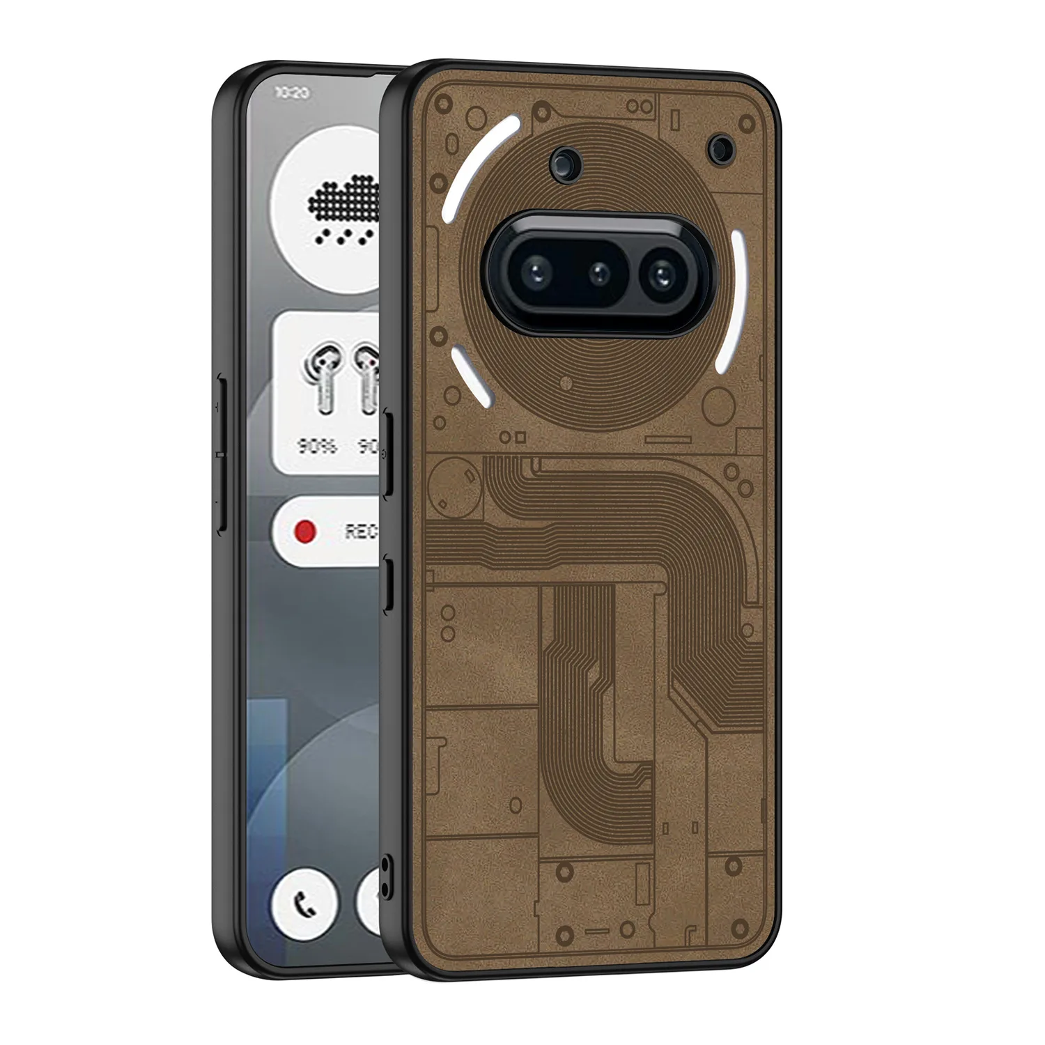 

Для телефона Nothing 3A Окрашенный матовый кожаный чехол с подсветкой и точным отверстием Противоударный матовый чехол для телефона Nothing 3A Pro Case