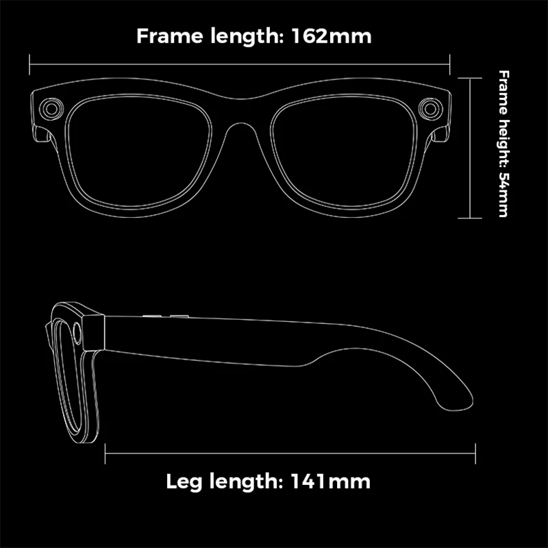 2025 M01 Pro 8MP النظارات الذكية AI ترجمة Enc الاتصال بالموسيقى التحكم ضبط حجم النظارات الذكية مع الكاميرات النظارات الشمسية #5