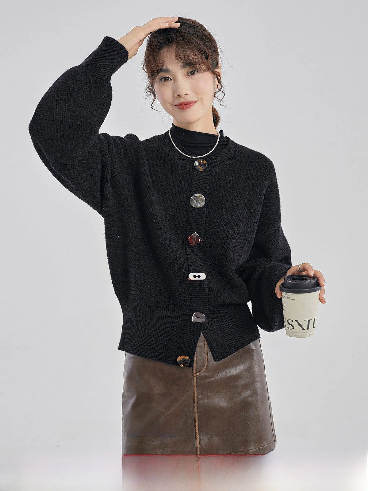 

Bla Knitted Sweater for Women Retro Vintage Sle Commute Faion V-Ne Long Sve Loose Fit Autumn Winter High-End Feeling