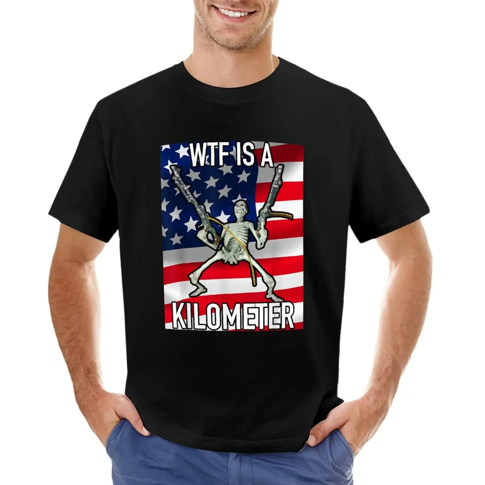 

WTF Is A Kilometer T-shirt oversized hippie clothes shirts graphic tees boys animal print fitted t shirts for men