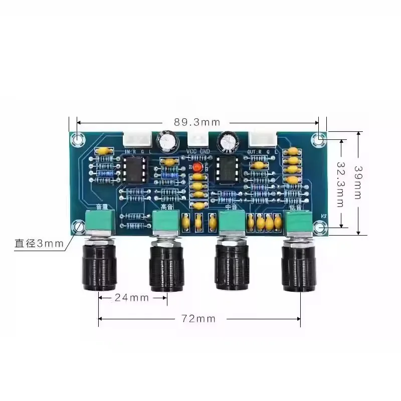 XH-A901 NE5532 Tone Board preamp Pre-amp With treble bass volume adjustment pre-amplifier Tone Controller For amplifier Board