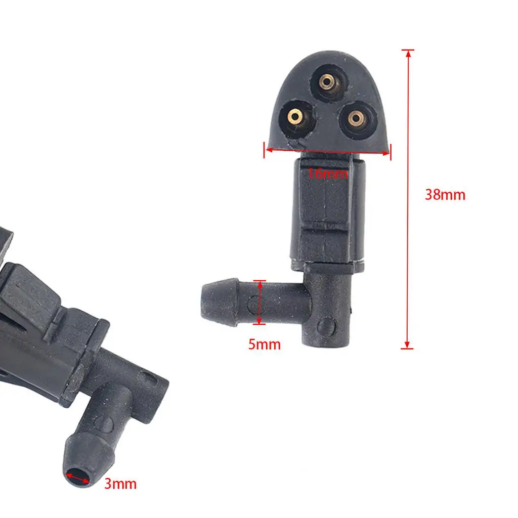 Car Windshield Wiper Spray Nozzle Black 2pcs Replacement for Chevrolet Cruze 2009-2014 Accessories