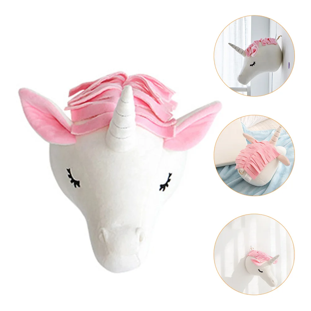 

Unicorn Wall Hanging Lovely Pendant Cartoon Decor Room Adornment Crystal Fleece Smooth Wall DIY Party Decoration