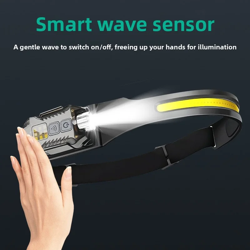 Superlange Akkulaufzeit, abnehmbarer COB-Scheinwerfer, Nachtangeln im Freien, starkes Licht, Fern-LED-Induktionsscheinwerfer