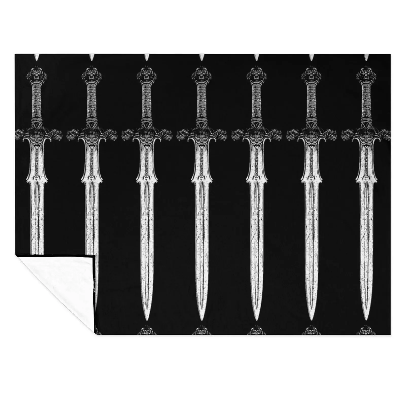 

Atlantean Sword! Throw Blanket Flannel Fabric Multi-Purpose halloween blankets and throws Blankets
