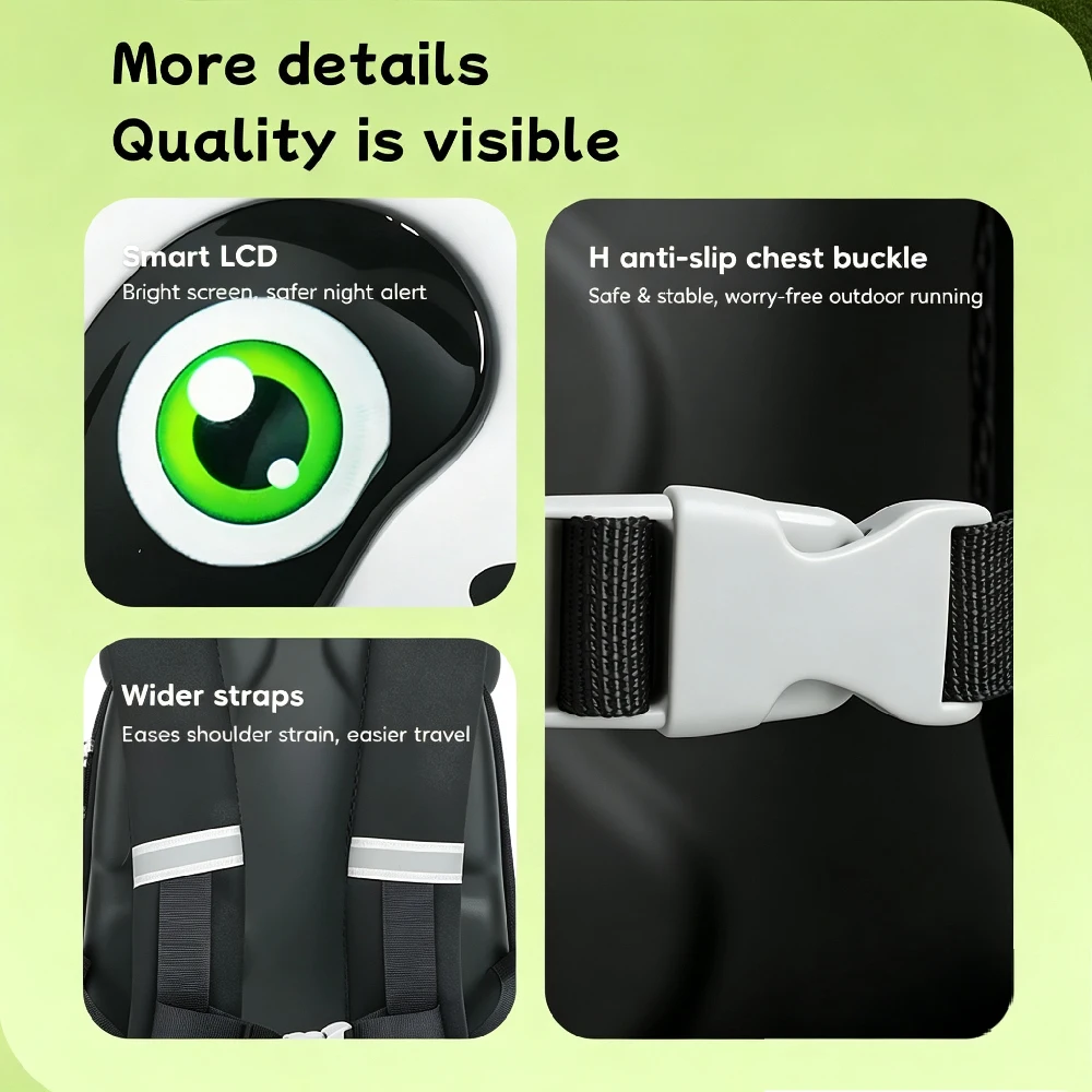 Panda Backpack with Bluetooth DIY LED Screen - Waterproof Hard Shell Shoulder Daypack,Customizable Display Bag for Women & Girls