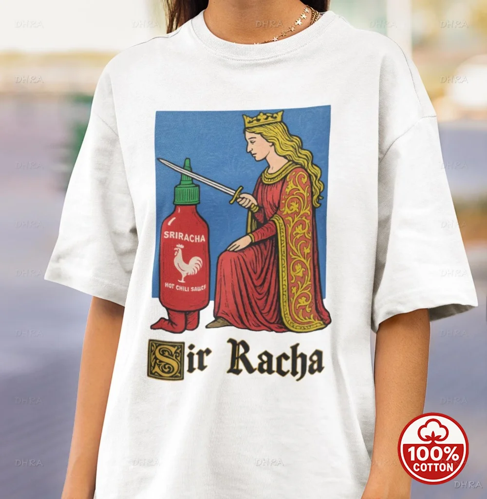Sir Racha Medieval Knight T-Shirt Unisex Funny Hot Sauce Parody Tee