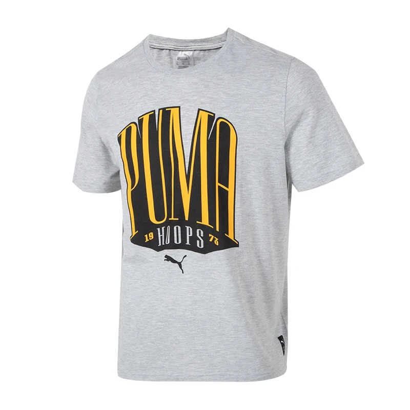 

Puma Men's Running Fitness Sports T-Shirt Round Neck Casual Top Plaid Short Sleeve 624819-01