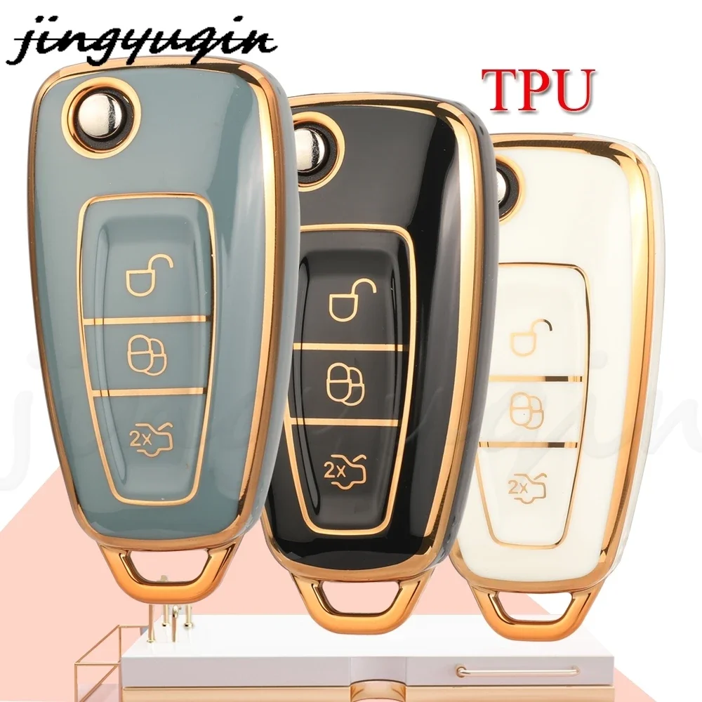 

JYQ ТПУ чехол для автомобильного ключа для Ford Ranger C-Max S-Max Focus Galaxy Mondeo Transit Tourneo пользовательская защитная оболочка аксессуары