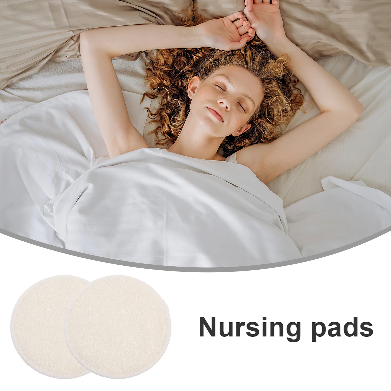 

4pcs Reusable Nursing Pads Washable Nursing Pads Bamboo Fiber Leak Proof Breastfeeding Women Bras Comfortable Washable Reusable