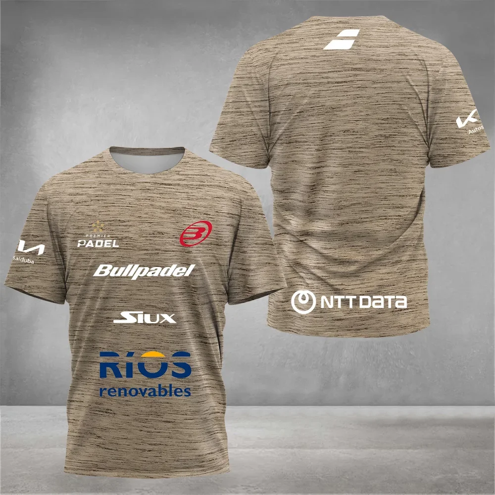 Hot Quick Dry Breathable Padell Tennis Fan T-shirt Men's Tennis Training Short Sleeve Clothing Spring Summer 3D Printed O Collar image 3