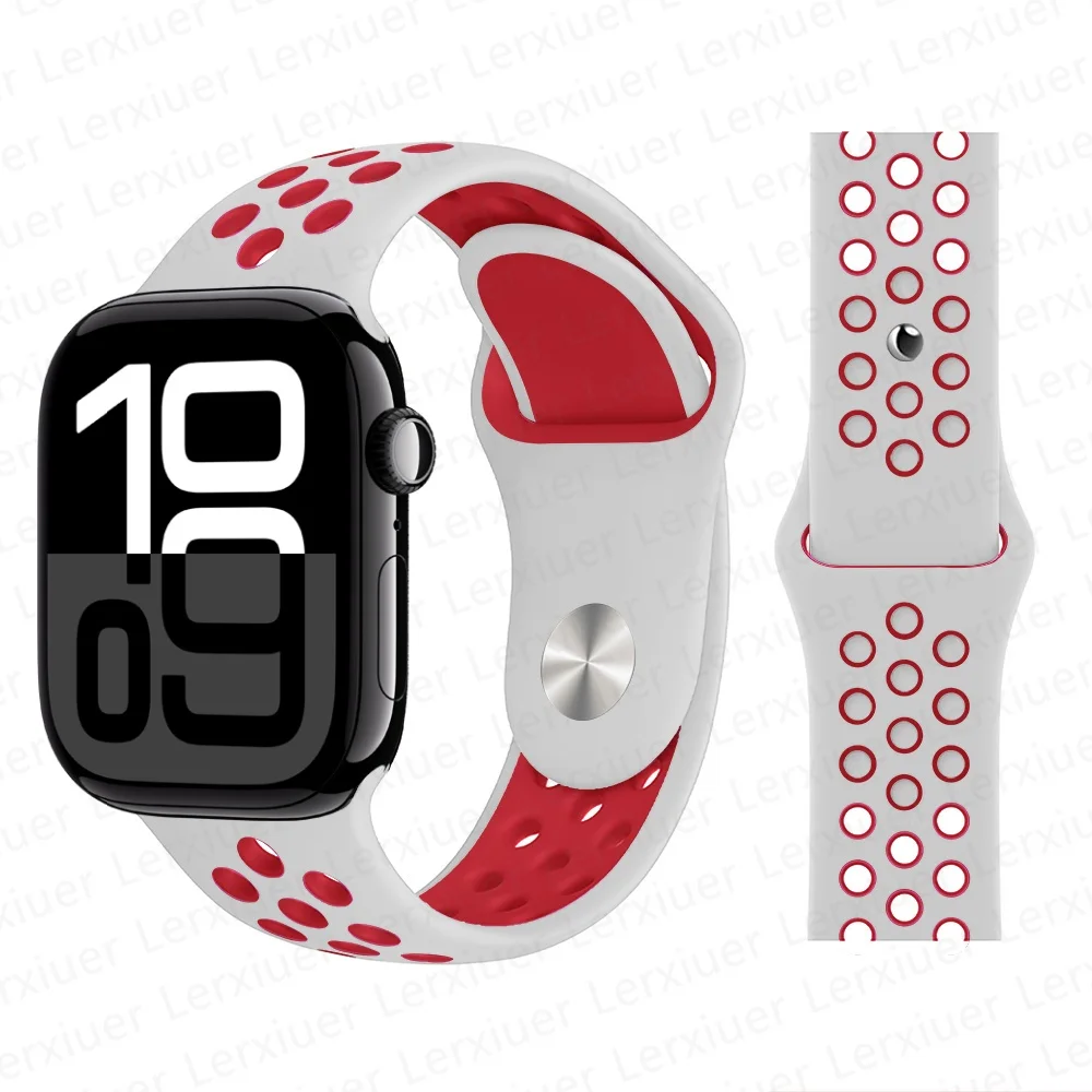 Für Apple Watch Armbänder 40mm 44mm 45mm 41mm 46mm 49mm Correa Armband iWatch Series 10 11 SE 9 8 7 Ultra 3 Offizielles Silikonarmband