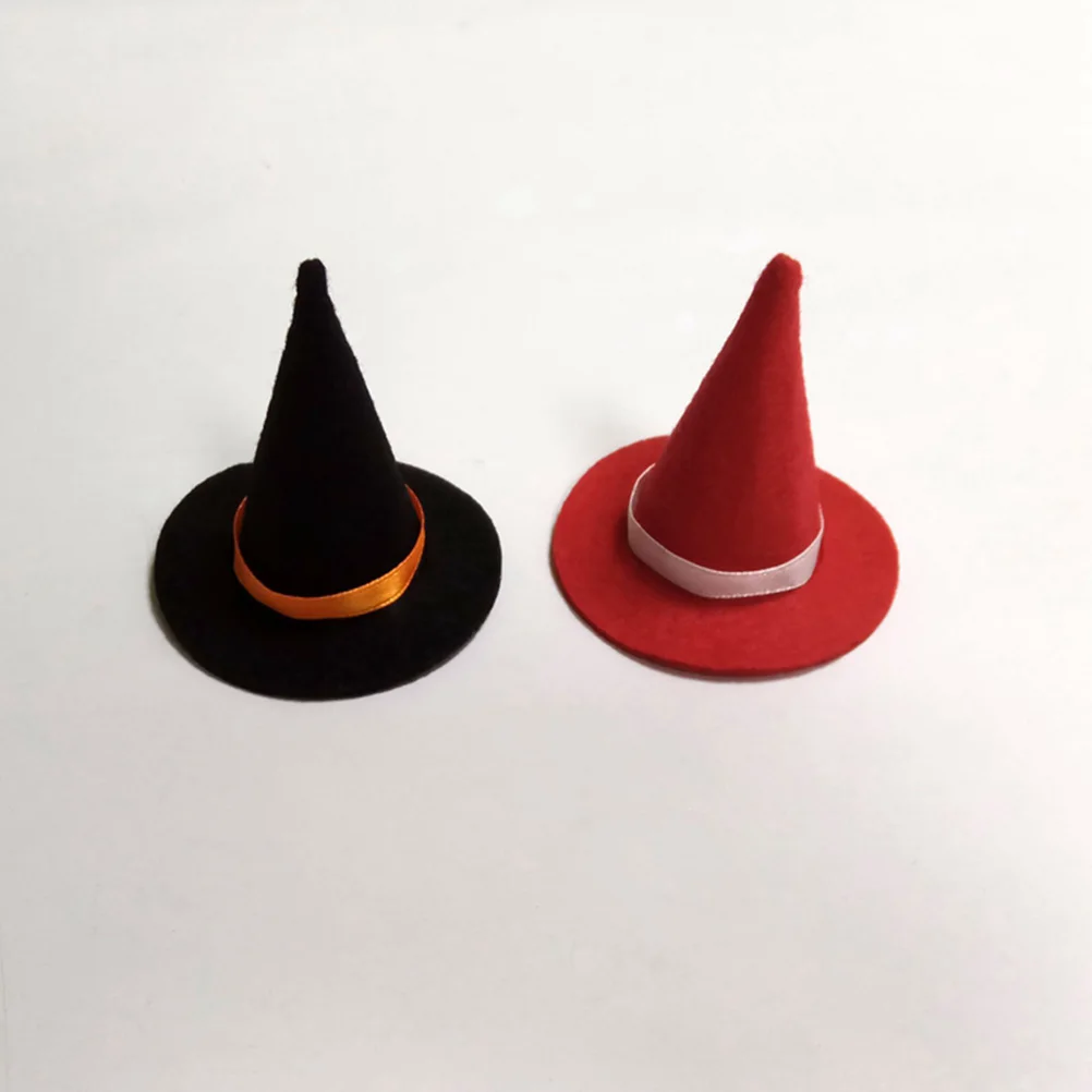 

4 Pcs Witch Hats Felt Reusable Halloween Party Carnivals Cosplay Diy Crafts Hair Accessories DIY Crafts