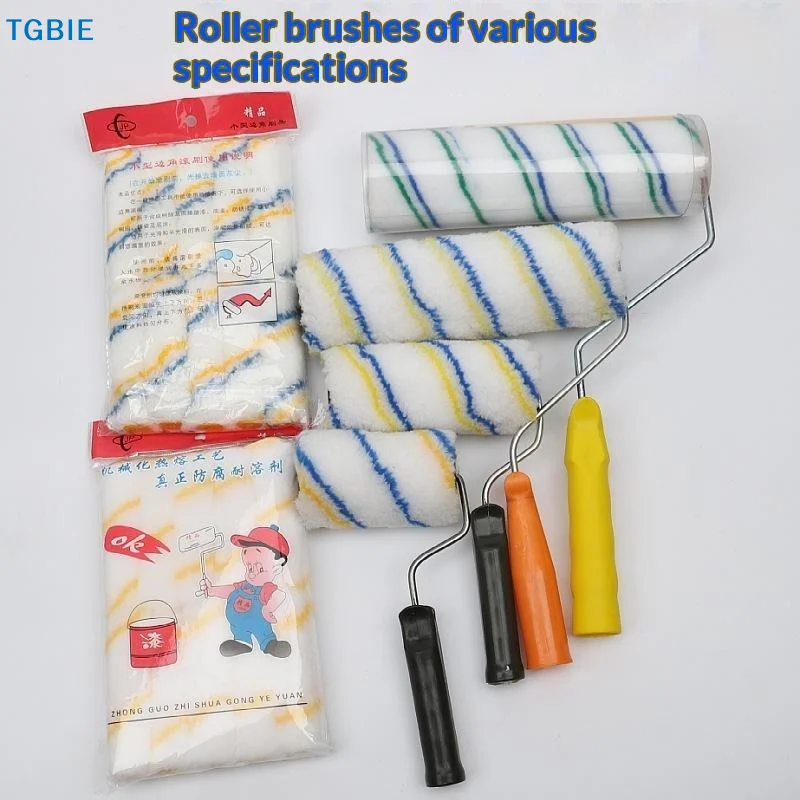 [TL]Paint Roller Brush Multiple Sizes High Density Lint Free Fabric Durable for Home DIY Painting Deck Fence Refurbishment Work