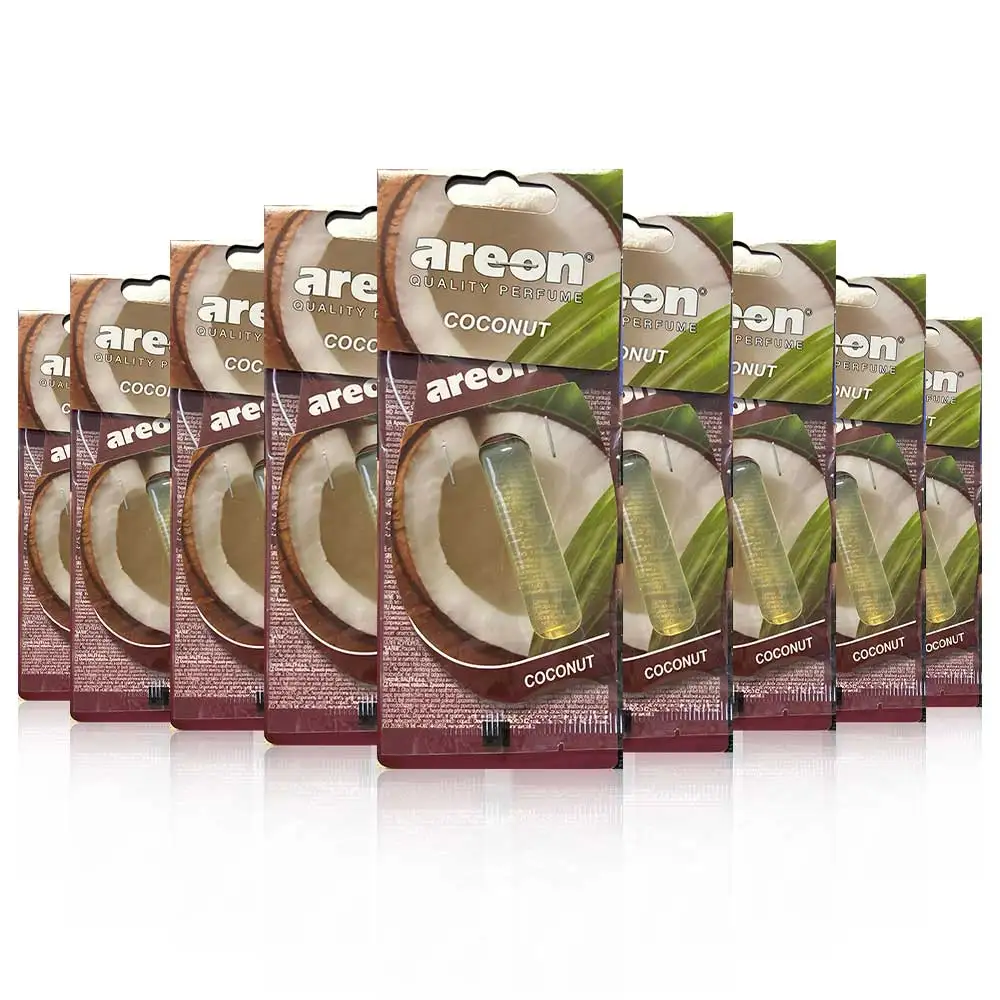 Coconut Car Aromatherapy Card - Dropper Liquid Fragrance Paper, Lasting Sweet Tropical Aroma