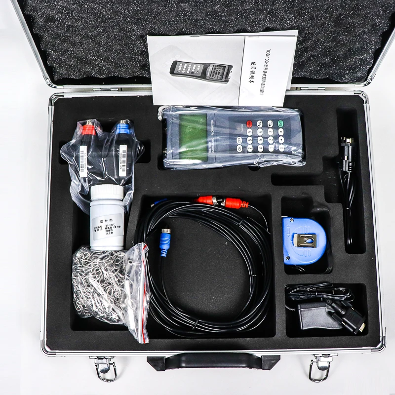 4-20mA RS485 High Precision Portable Ultrasonic Flowmeter DN25-DN1000 Digital Water Flow Meter OEM Supported