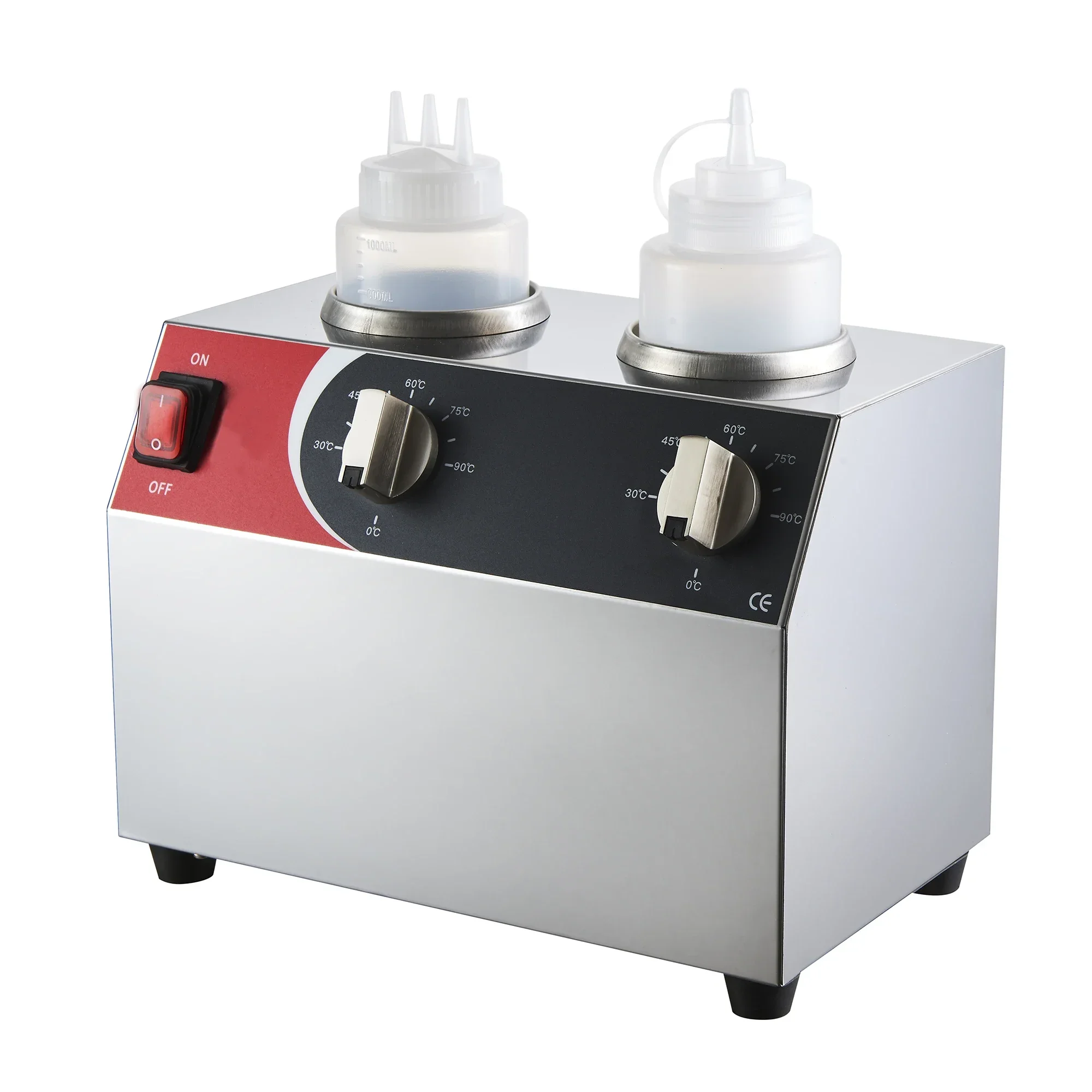 Electric Triple Soy Sauce Bottle Warmer Hot Chocolate Cheese 3 Bottles Warming Machine Dispenser