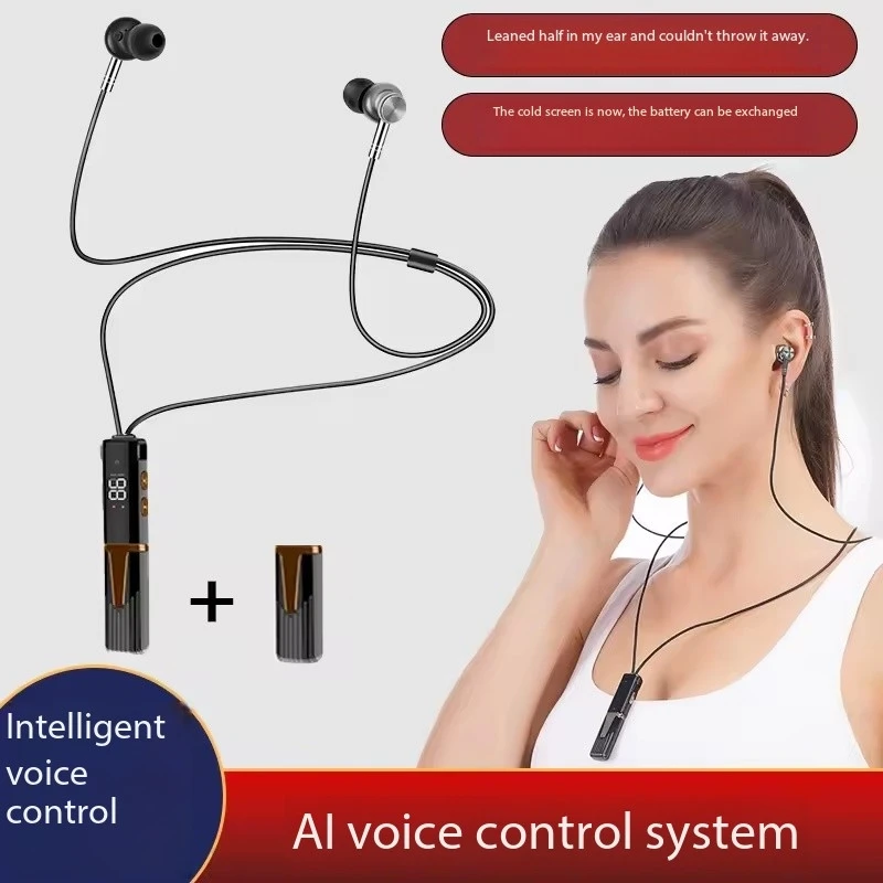 

Беспроводные наушники Bluetooth с шейным ремешком, большая батарея, спортивные наушники TWS для бега, водонепроницаемая гарнитура Bluetooth5.2 с микрофоном