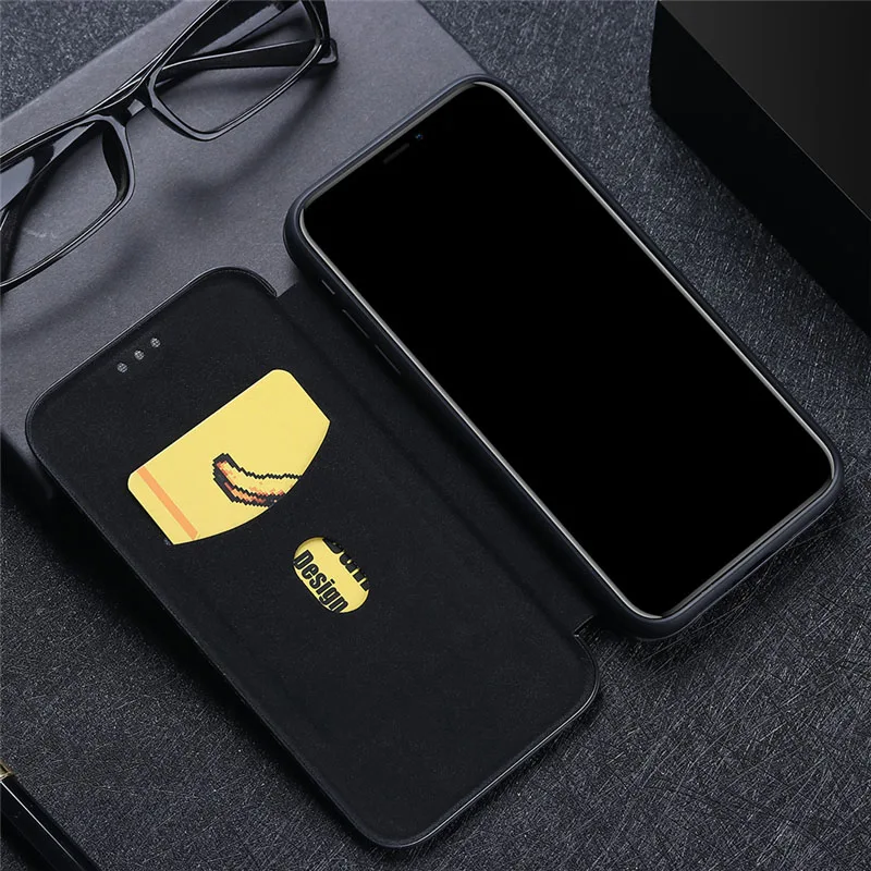 Skórzane etui z klapką z włókna węglowego dla Xiaomi Redmi Note 14 13 Pro 12 11 11T 11S 10 Pro Case Magnetic Coque