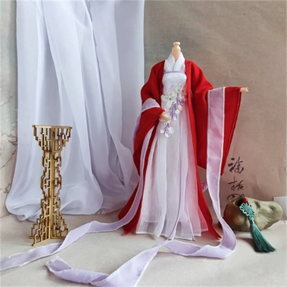 

Customize Long Dress 1/6 Female Loose Hanfu Long Dress outfit Ancient Shirt Clothes Suit for 12inch Action Figure Toys