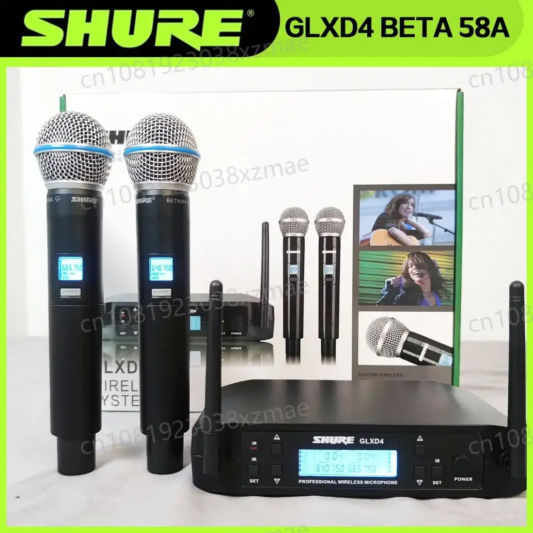 Shure GLXD4 Beta 58a Wireless Microphone UHF Dynamic Professional Speech Broadcast Party Stage Singing Handy Speaking Trumpet